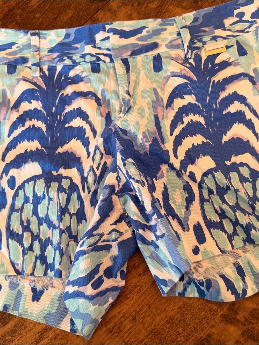 Lilly Pulitzer Blue, Aqua & Pink Printed Women's Shorts